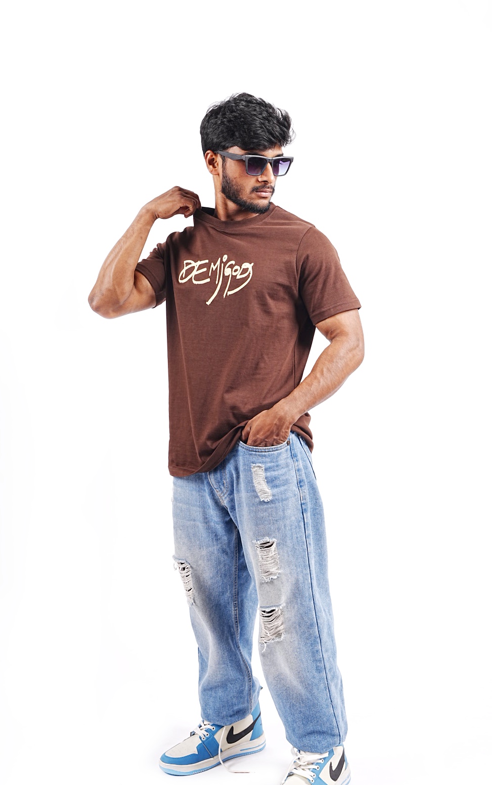 Brown Tshirt Unisex- Be water Like - Image 3