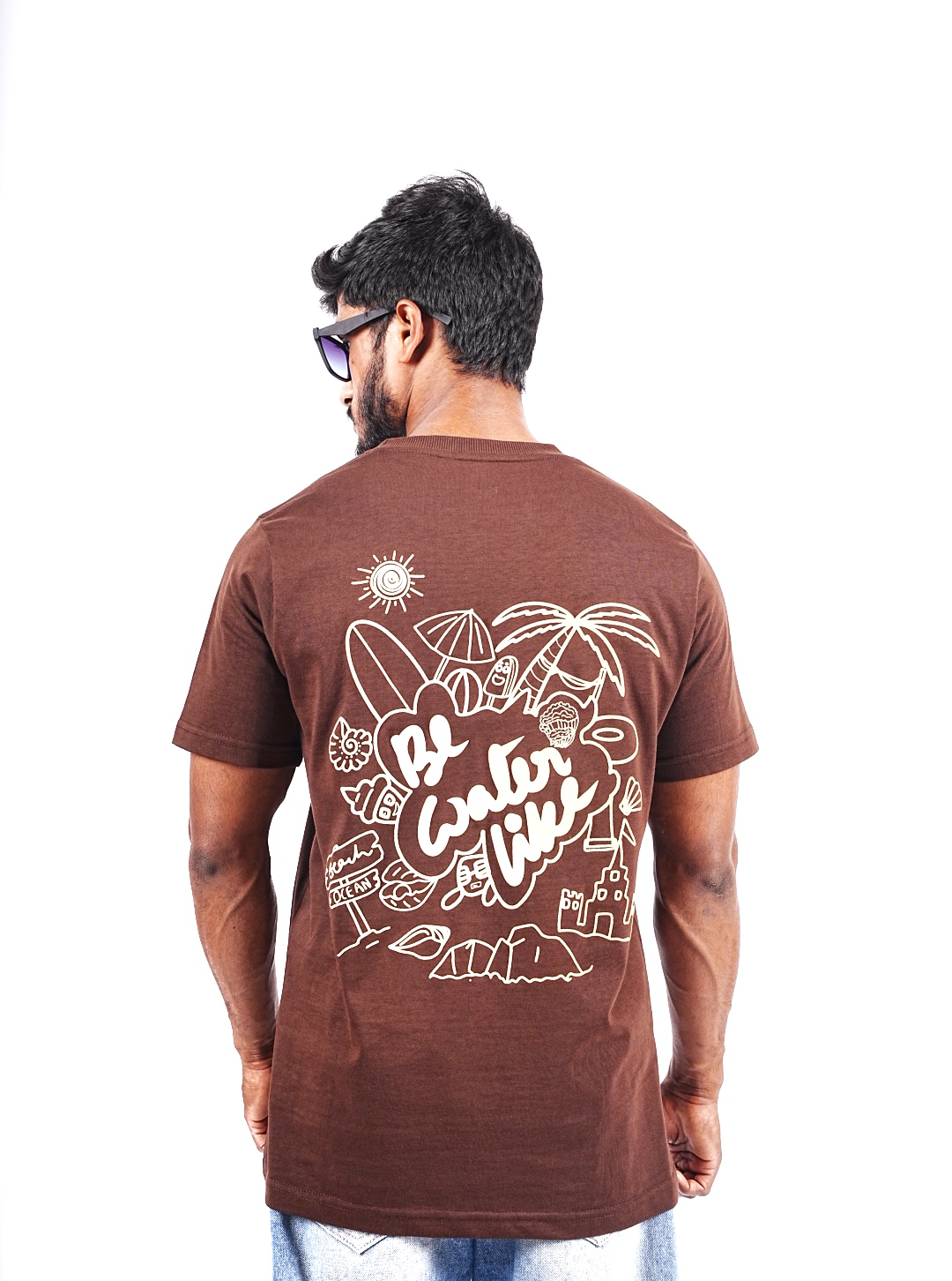 Brown Tshirt Unisex- Be water Like
